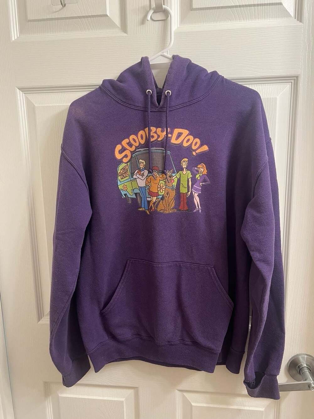Scooby-Doo Mystery Machine Graphic Purple Hoodie Size S Cartoon